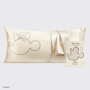 Kitsch x Mickey and Minnie Satin Pillowcase in Mrs. Mouse - King
